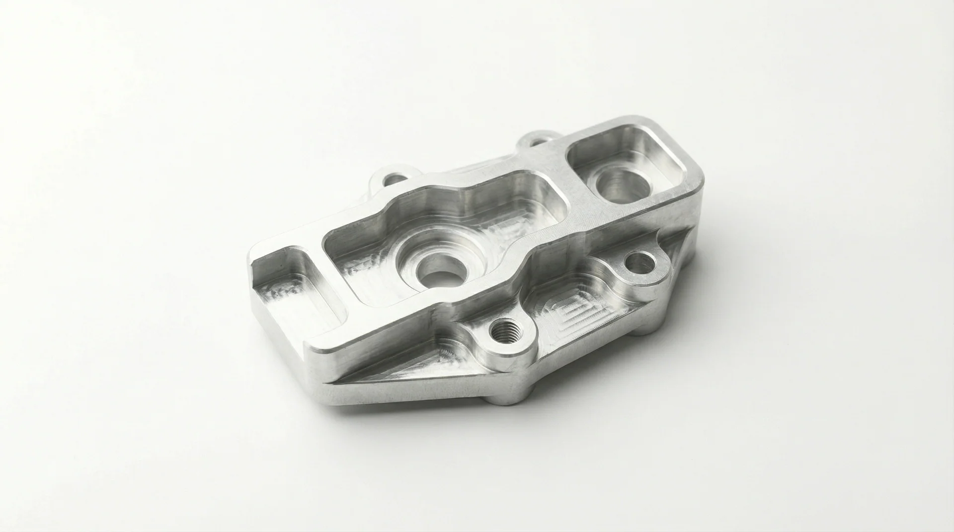 CNC-machined aluminum part for a 6061 and 7075 alloy comparison